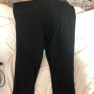 Black leggings with mesh cut outs!